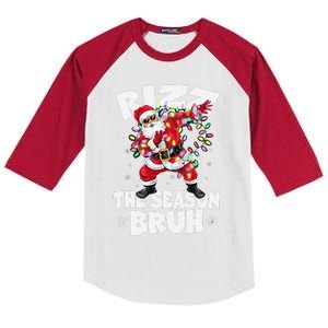 Rizz The Season Bruh Christmas Rizzmas Santa Claus Rizzler Kids Colorblock Raglan Jersey