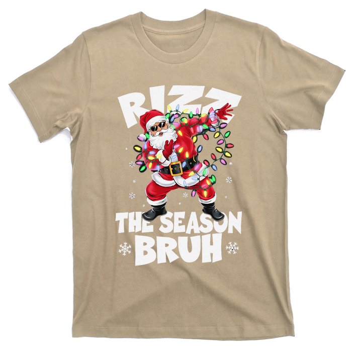 Rizz The Season Bruh Christmas Rizzmas Santa Claus Rizzler T-Shirt