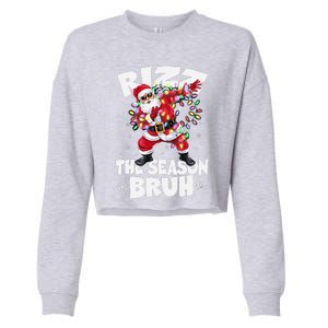 Rizz The Season Bruh Christmas Rizzmas Santa Claus Rizzler Cropped Pullover Crew