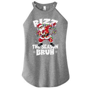 Rizz The Season Bruh Christmas Rizzmas Santa Claus Rizzler Women's Perfect Tri Rocker Tank