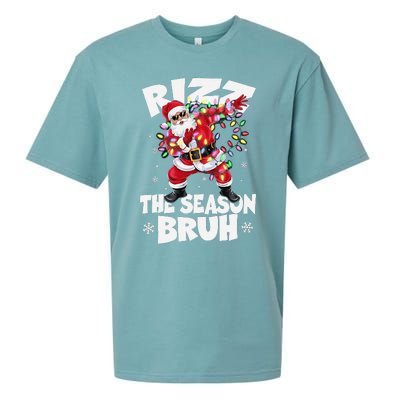 Rizz The Season Bruh Christmas Rizzmas Santa Claus Rizzler Sueded Cloud Jersey T-Shirt