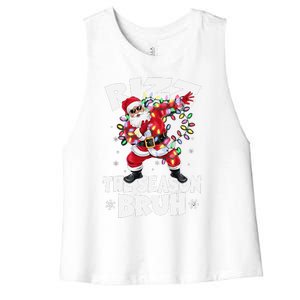 Rizz The Season Bruh Christmas Rizzmas Santa Claus Rizzler Women's Racerback Cropped Tank