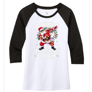 Rizz The Season Bruh Christmas Rizzmas Santa Claus Rizzler Women's Tri-Blend 3/4-Sleeve Raglan Shirt