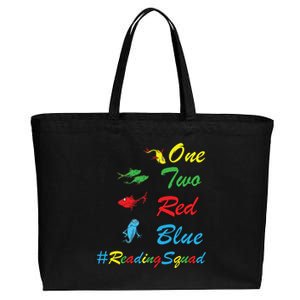 Reading Teacher Squad Oh The Places One Two Red Blue Fish Cotton Canvas Jumbo Tote