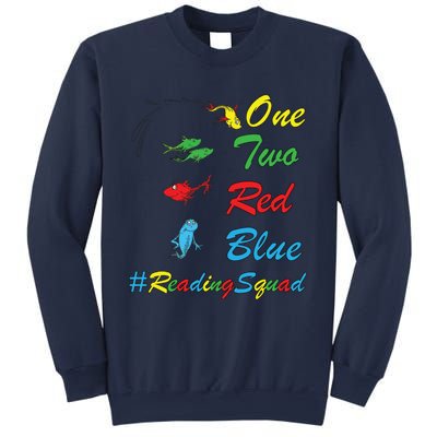 Reading Teacher Squad Oh The Places One Two Red Blue Fish Sweatshirt