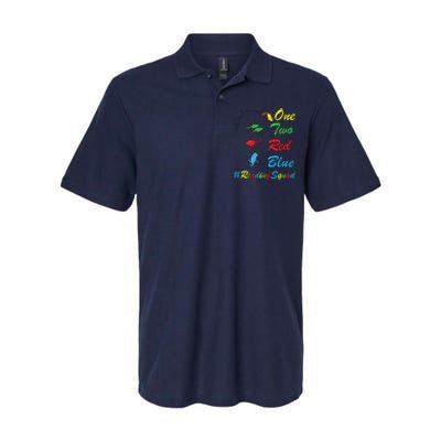 Reading Teacher Squad Oh The Places One Two Red Blue Fish Softstyle Adult Sport Polo