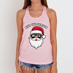 Rizz The Season Santa Claus Rizzmas Riz Funny Christmas Women's Knotted Racerback Tank