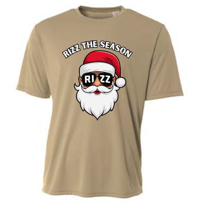 Rizz The Season Santa Claus Rizzmas Riz Funny Christmas Cooling Performance Crew T-Shirt