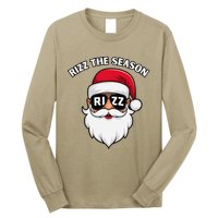 Rizz The Season Santa Claus Rizzmas Riz Funny Christmas Long Sleeve Shirt