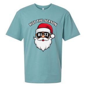 Rizz The Season Santa Claus Rizzmas Riz Funny Christmas Sueded Cloud Jersey T-Shirt