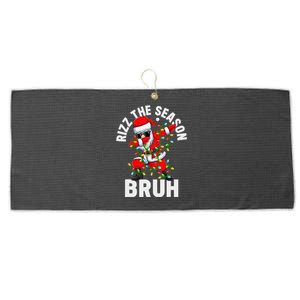 Rizz The Season Bruh Christmas Rizzmas Santa Claus Rizzler Large Microfiber Waffle Golf Towel