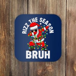 Rizz The Season Bruh Christmas Rizzmas Santa Claus Rizzler Coaster