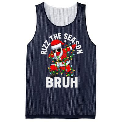 Rizz The Season Bruh Christmas Rizzmas Santa Claus Rizzler Mesh Reversible Basketball Jersey Tank