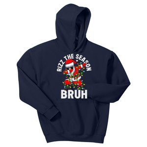 Rizz The Season Bruh Christmas Rizzmas Santa Claus Rizzler Kids Hoodie