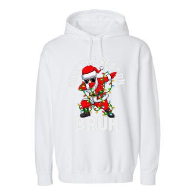 Rizz The Season Bruh Christmas Rizzmas Santa Claus Rizzler Garment-Dyed Fleece Hoodie