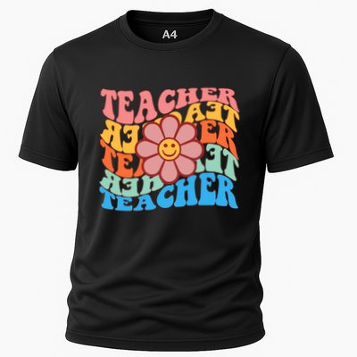 Retro Teacher Sunflower Performance Shirt