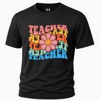 Retro Teacher Sunflower Cooling Performance Crew T-Shirt