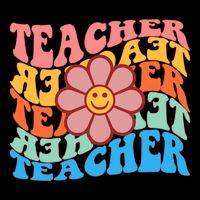 Retro Teacher Sunflower Cooling Performance Crew T-Shirt