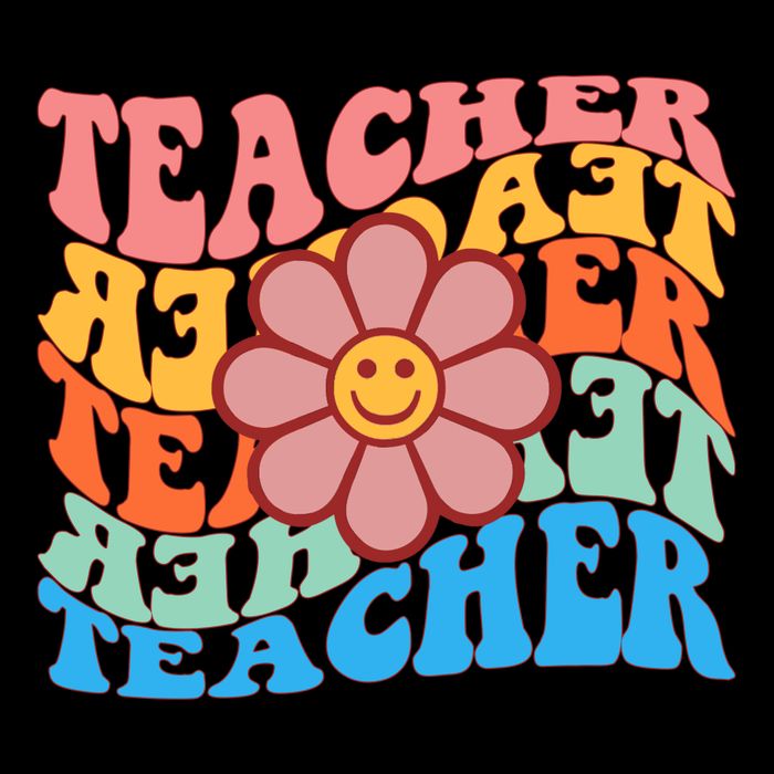 Retro Teacher Sunflower Cooling Performance Crew T-Shirt