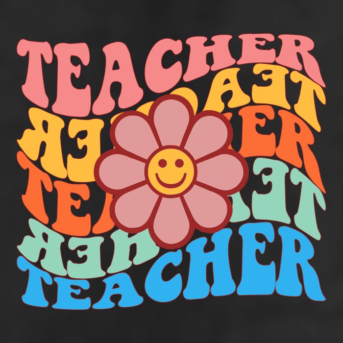 Retro Teacher Sunflower Adult Drive Performance Visor