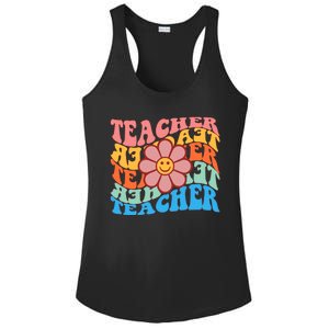 Retro Teacher Sunflower Ladies PosiCharge Competitor Racerback Tank