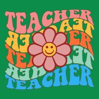 Retro Teacher Sunflower Tall T-Shirt