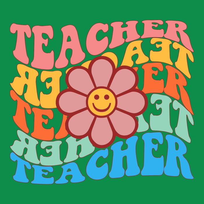 Retro Teacher Sunflower Tall T-Shirt