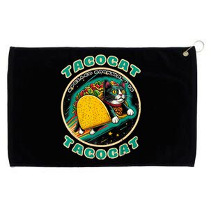 Retro Tacocat Spelled Backward Is Tacocat Funny Cat Grommeted Golf Towel