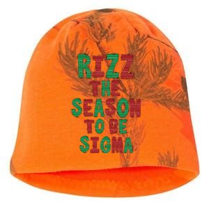 Rizz The Season Funny Gen Alpha Slang Christmas Teacher Kati - Camo Knit Beanie