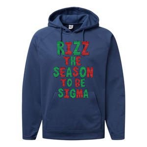 Rizz The Season Funny Gen Alpha Slang Christmas Teacher Performance Fleece Hoodie