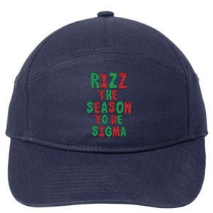 Rizz The Season Funny Gen Alpha Slang Christmas Teacher 7-Panel Snapback Hat