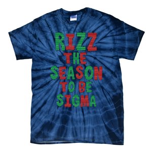 Rizz The Season Funny Gen Alpha Slang Christmas Teacher Tie-Dye T-Shirt