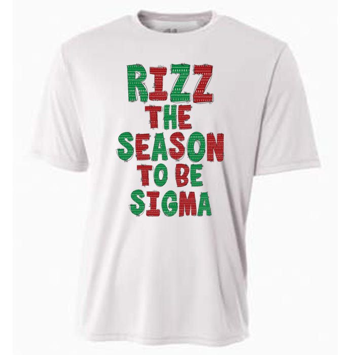 Rizz The Season Funny Gen Alpha Slang Christmas Teacher Cooling Performance Crew T-Shirt