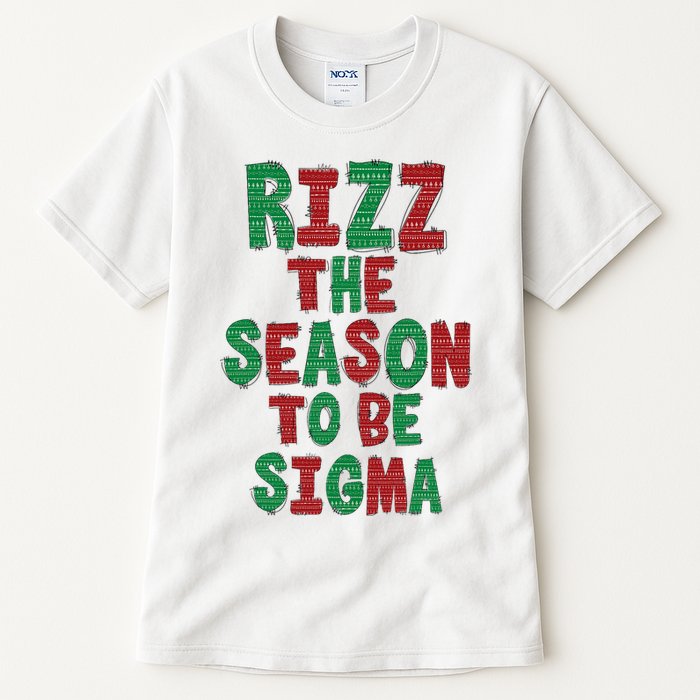 Rizz The Season Funny Gen Alpha Slang Christmas Teacher Tall T-Shirt