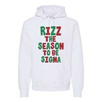 Rizz The Season Funny Gen Alpha Slang Christmas Teacher Premium Hoodie