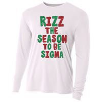 Rizz The Season Funny Gen Alpha Slang Christmas Teacher Cooling Performance Long Sleeve Crew