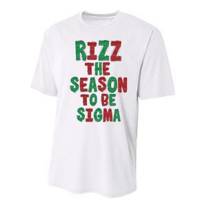 Rizz The Season Funny Gen Alpha Slang Christmas Teacher Performance Sprint T-Shirt