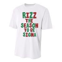 Rizz The Season Funny Gen Alpha Slang Christmas Teacher Performance Sprint T-Shirt