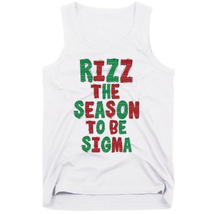 Rizz The Season Funny Gen Alpha Slang Christmas Teacher Tank Top