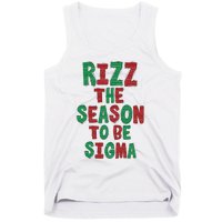 Rizz The Season Funny Gen Alpha Slang Christmas Teacher Tank Top