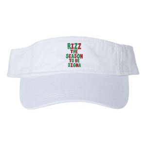 Rizz The Season Funny Gen Alpha Slang Christmas Teacher Valucap Bio-Washed Visor