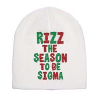 Rizz The Season Funny Gen Alpha Slang Christmas Teacher Short Acrylic Beanie