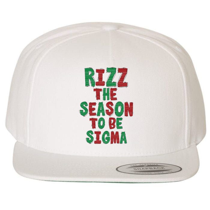 Rizz The Season Funny Gen Alpha Slang Christmas Teacher Wool Snapback Cap