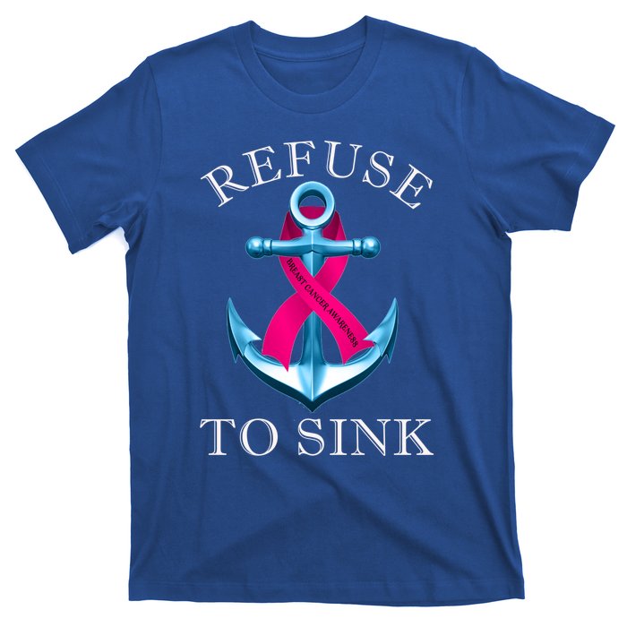 Refuse To Sink Breast Cancer Awareness Gift T-Shirt