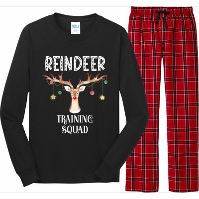 Reindeer Training Squad Funny Christmas Matching Family Gift Long Sleeve Pajama Set