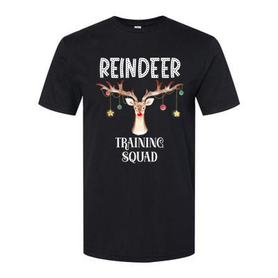 Reindeer Training Squad Funny Christmas Matching Family Gift Softstyle CVC T-Shirt