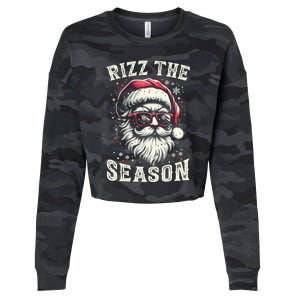 Rizz The Season Silly Christmas Funny Santa Teen Cropped Pullover Crew