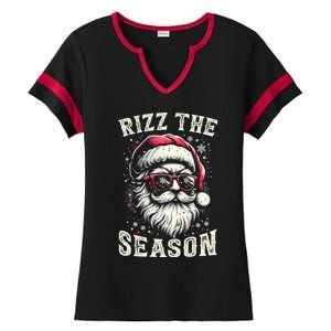 Rizz The Season Silly Christmas Funny Santa Teen Ladies Halftime Notch Neck Tee