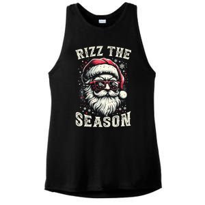 Rizz The Season Silly Christmas Funny Santa Teen Ladies PosiCharge Tri-Blend Wicking Tank