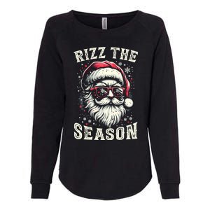 Rizz The Season Silly Christmas Funny Santa Teen Womens California Wash Sweatshirt